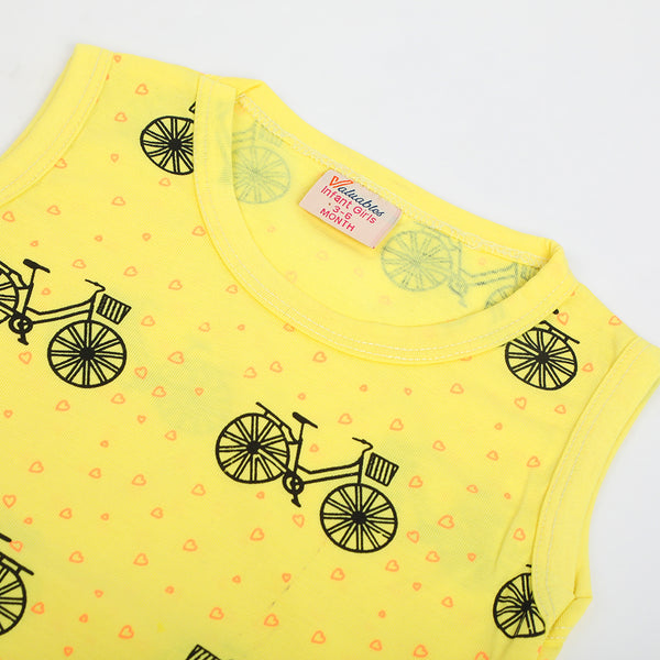 Newborn Girls Sando - Yellow, Newborn Girls T-Shirts, Chase Value, Chase Value