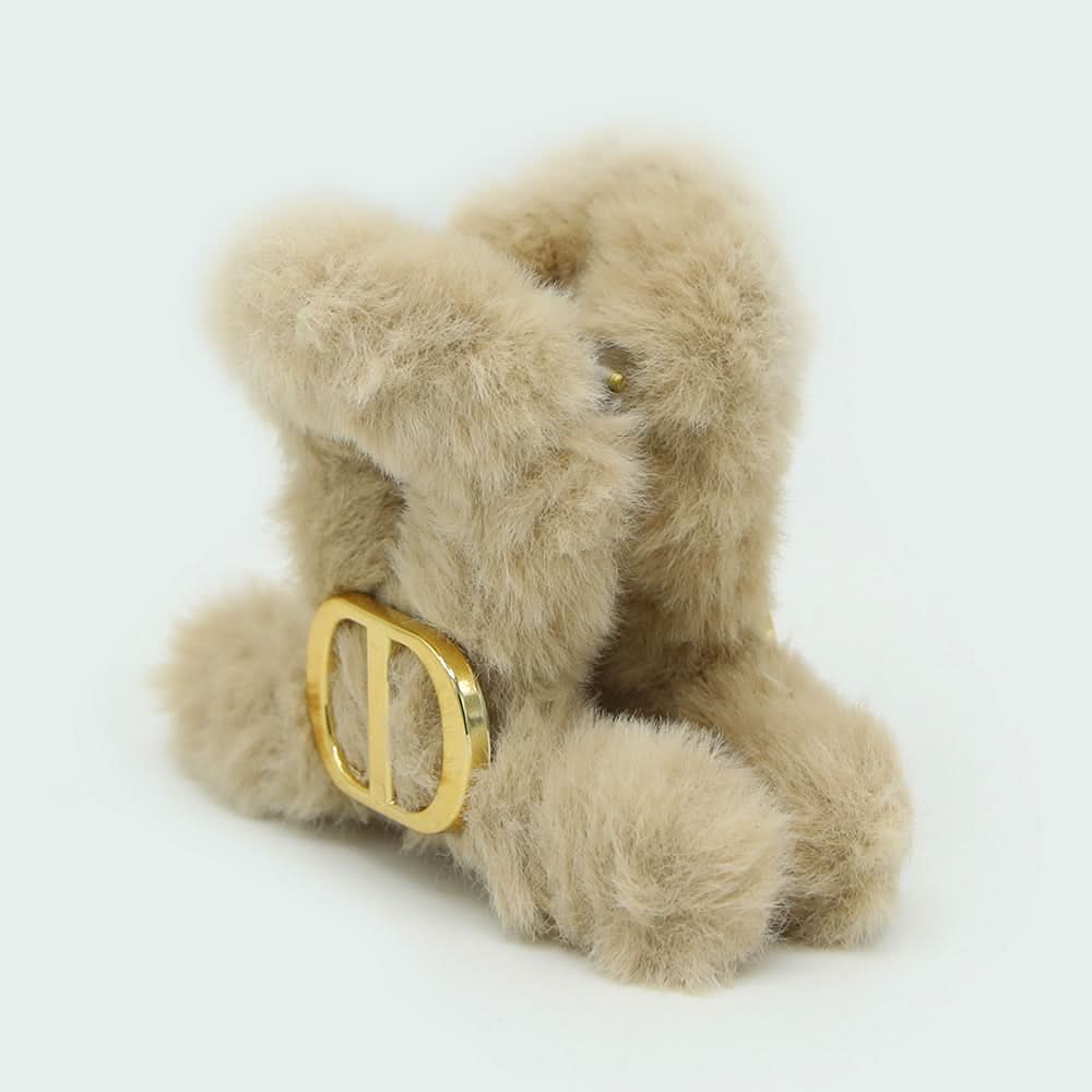 Small Furr Hair Catcher - Brown, Women Hair & Head Jewellery, Chase Value, Chase Value