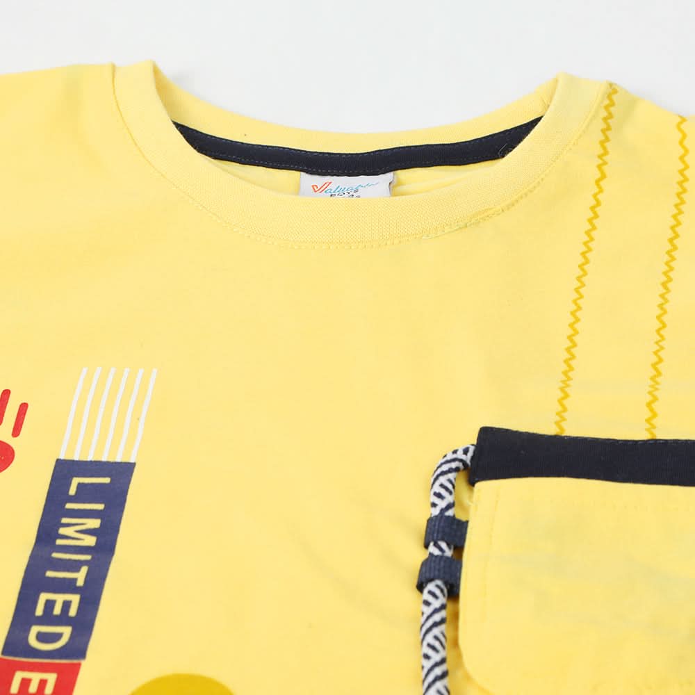 Boys Half Sleeves Suit - Yellow, Boys Sets & Suits, Chase Value, Chase Value