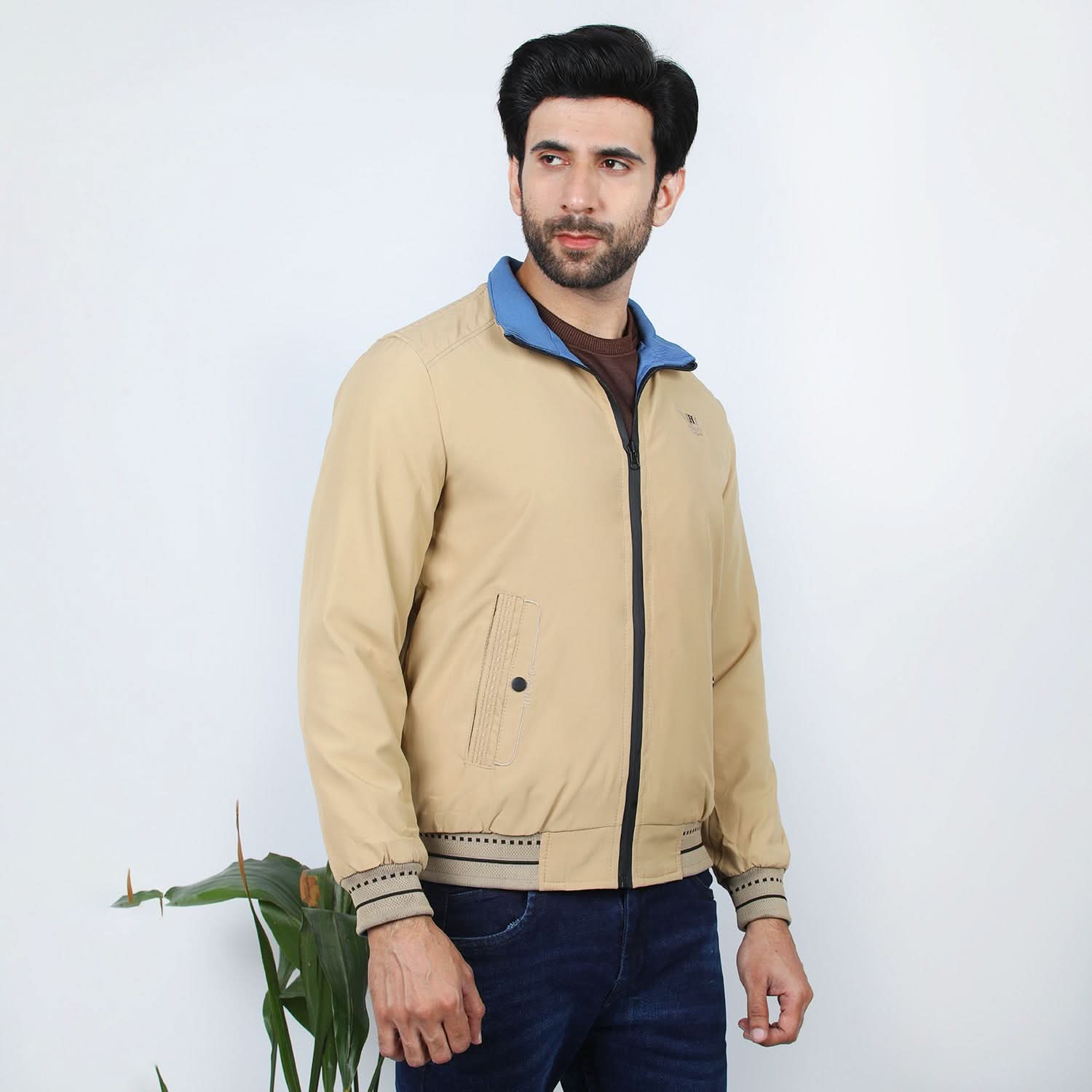 Men's Full Sleeves Jacket - Fawn, Men's Jackets & Hoodies, Chase Value, Chase Value