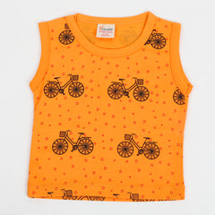 Newborn Girls Sando - Orange, Newborn Girls T-Shirts, Chase Value, Chase Value