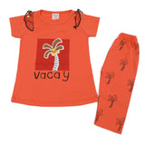 Girls Half Sleeves Suit - Orange, Girls Suits, Chase Value, Chase Value