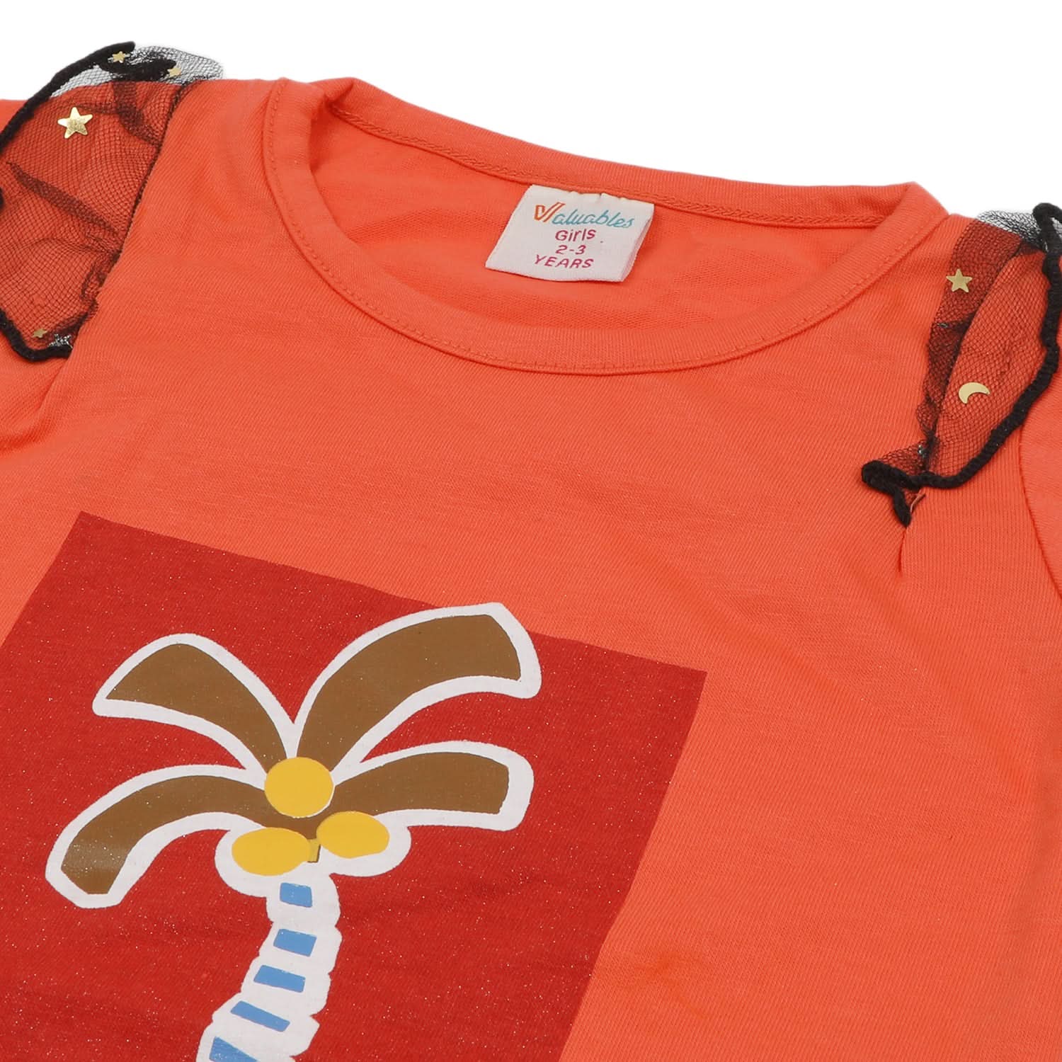 Girls Half Sleeves Suit - Orange, Girls Suits, Chase Value, Chase Value