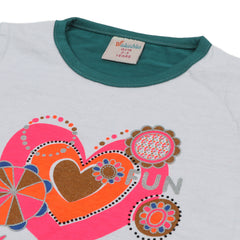 Girls Half Sleeves Suit - Steel Green