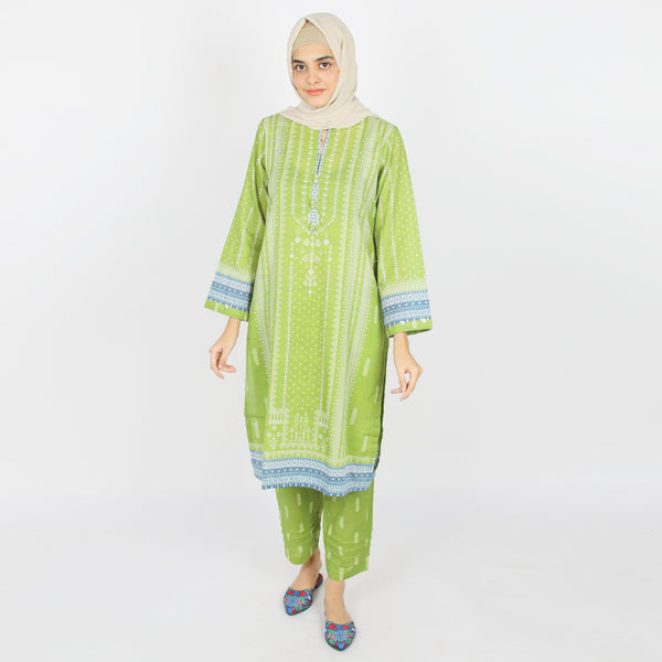 Eminent Women's Printed Khaddar 2pcs Suit - Green