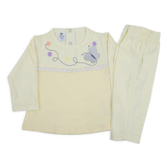 Newborn Girls Full Sleeves Suit - Yellow