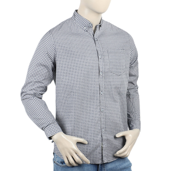 Eminent Men's Casual Printed Shirt - Navy Blue