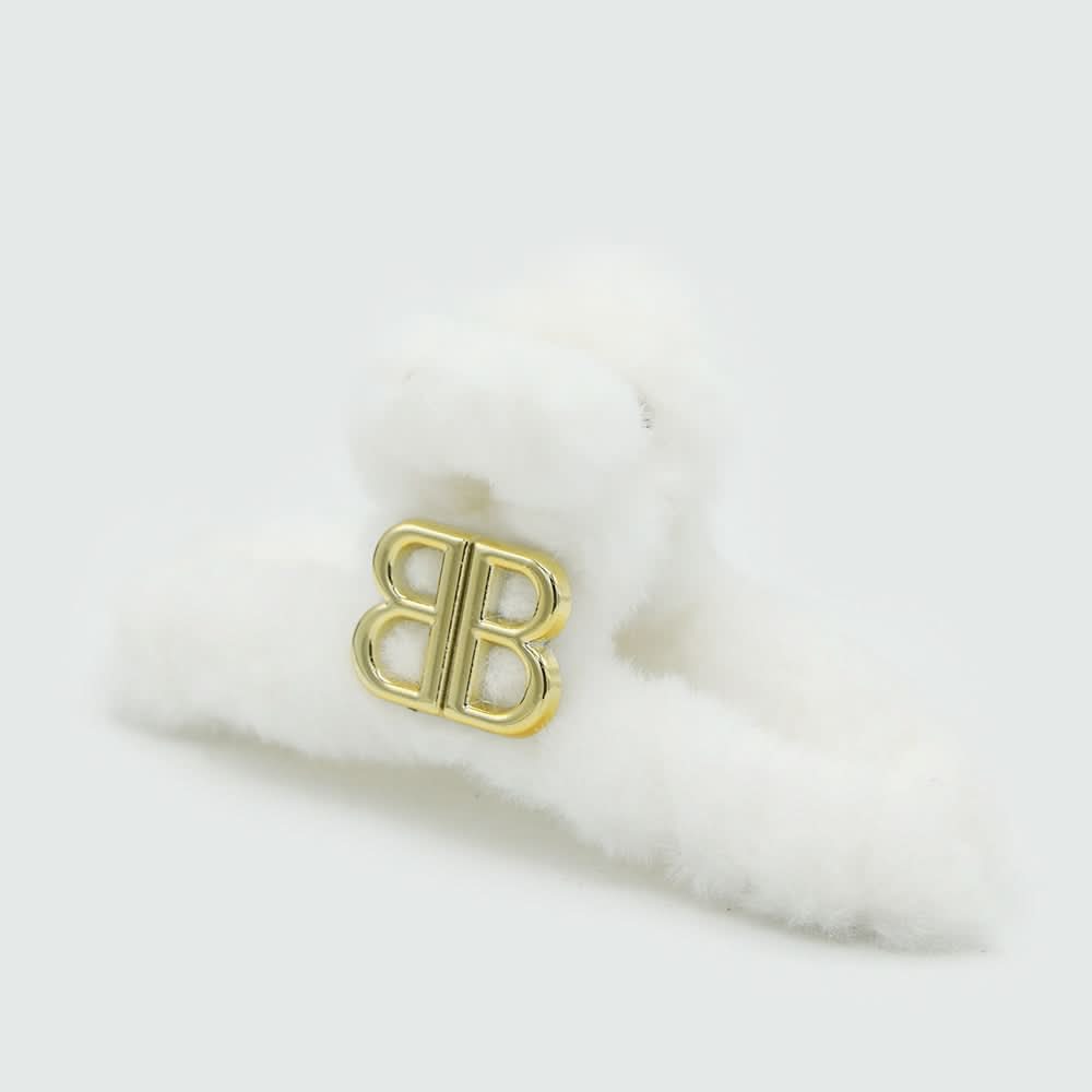 Large Furr Hair Catcher - White, Women Hair & Head Jewellery, Chase Value, Chase Value