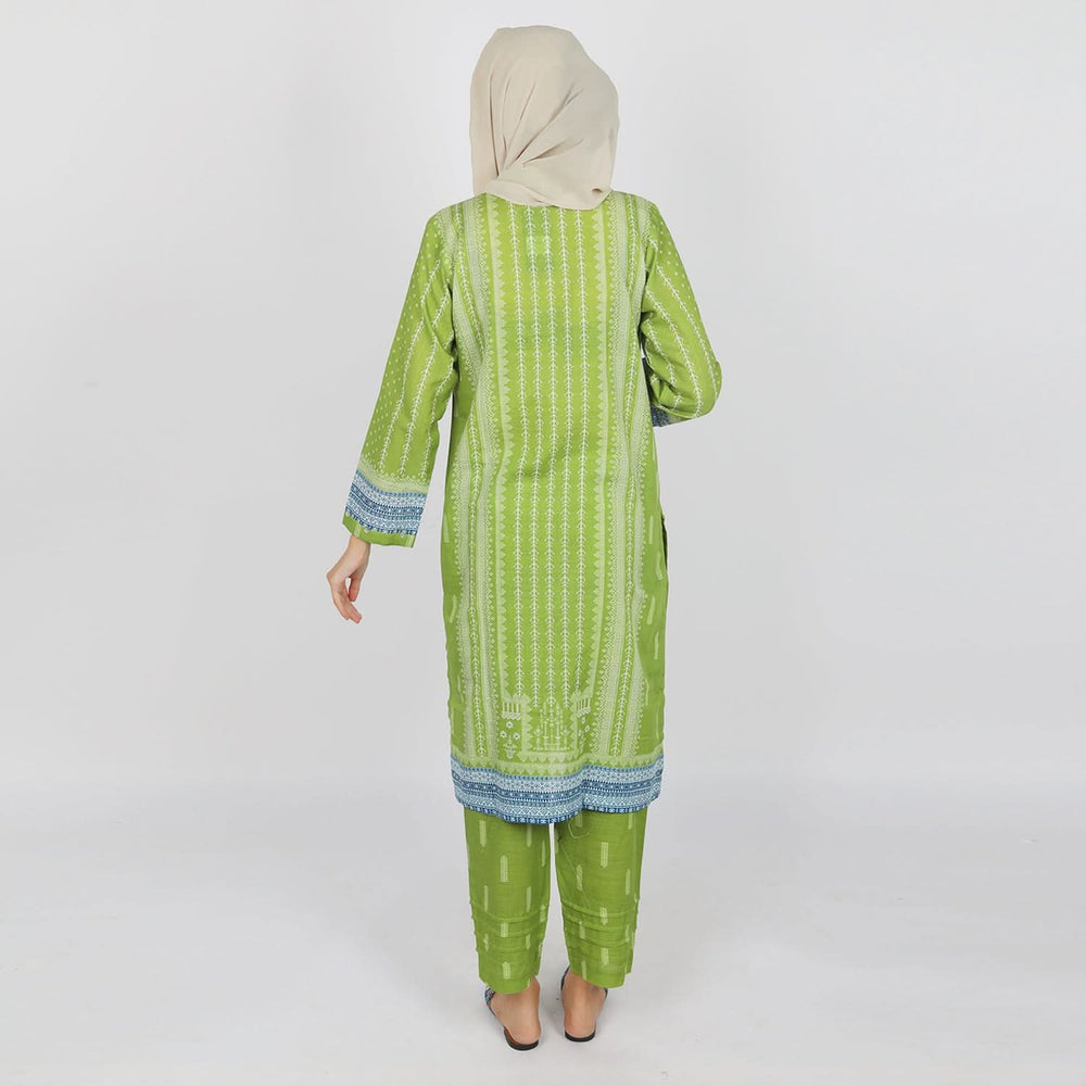 Eminent Women's Printed Khaddar 2pcs Suit - Green, Women Shalwar Suits, Eminent, Chase Value