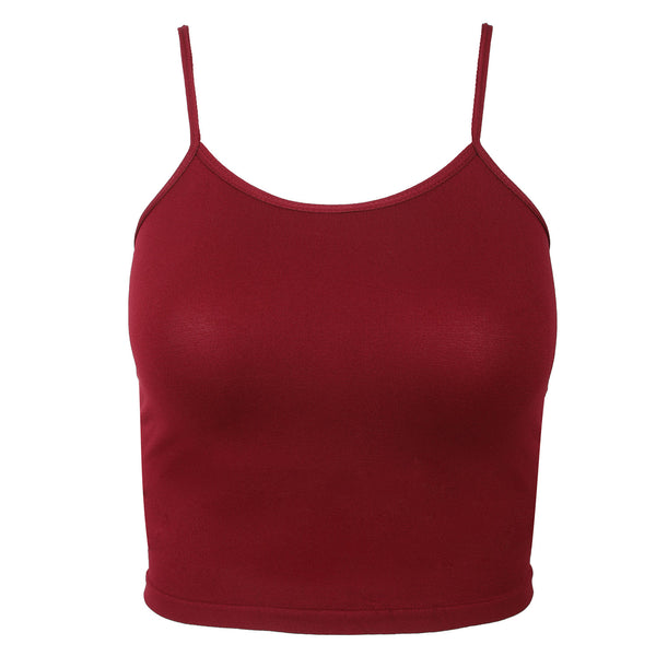 Girls Seamless Camisole - Maroon