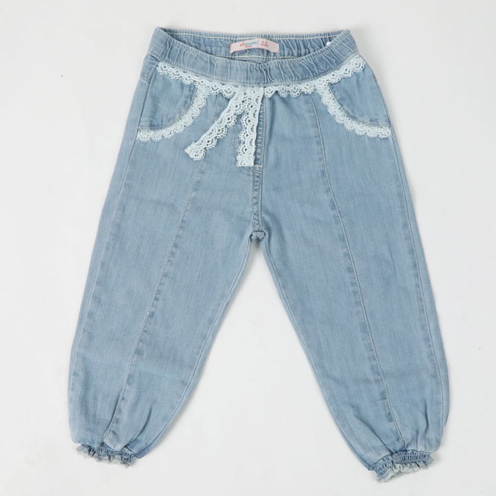 Girls Denim Pant - Light Blue, Girls Pants & Capri, Chase Value, Chase Value