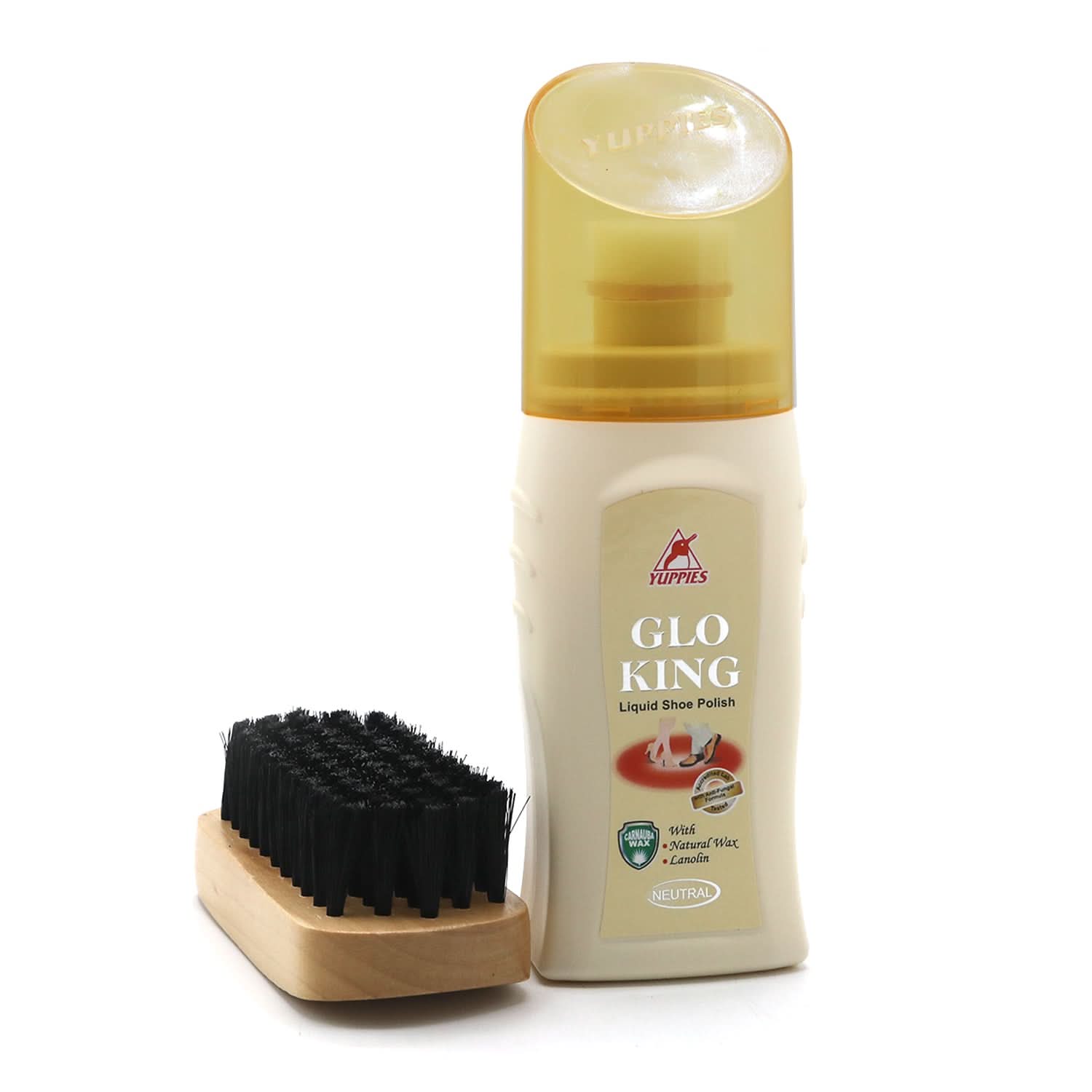 Yuppies Glo-King Liquid Shoe Polish 75ml - Neutral, Men's Shoe Polish, Chase Value, Chase Value
