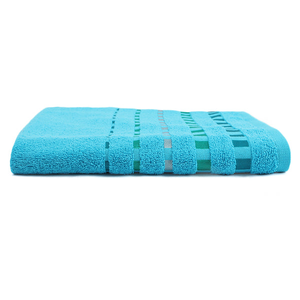 Dots Jacquard Bath Towel - Cyan