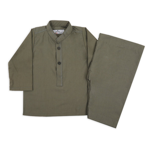 Eminent Newborn Boys Shalwar Suit - Olive Green