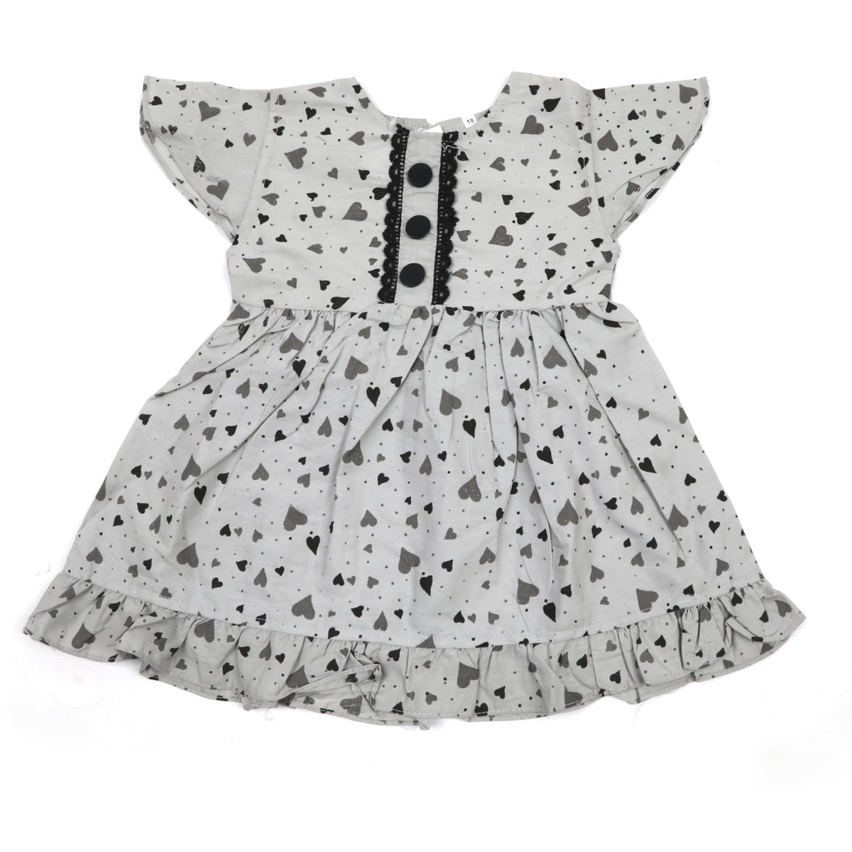 Girls Printed Frock - Grey, Girls Frocks, Chase Value, Chase Value