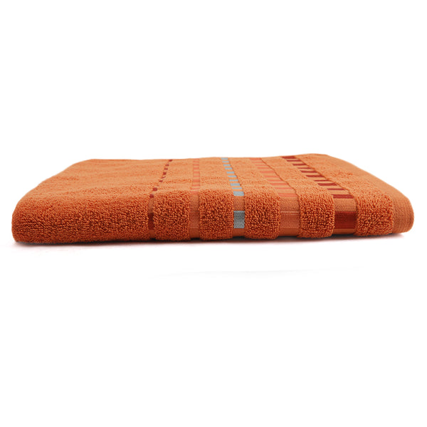 Dots Jacquard Bath Towel - Orange