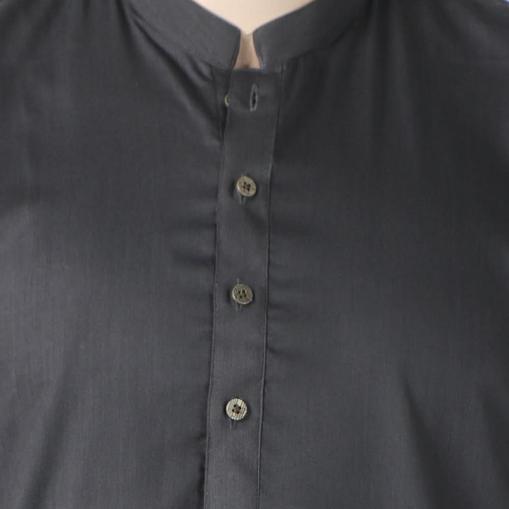 Men's Slim Fit Kurta Shalwar Suit - Charcoal, Men's Shalwar Kameez, Chase Value, Chase Value