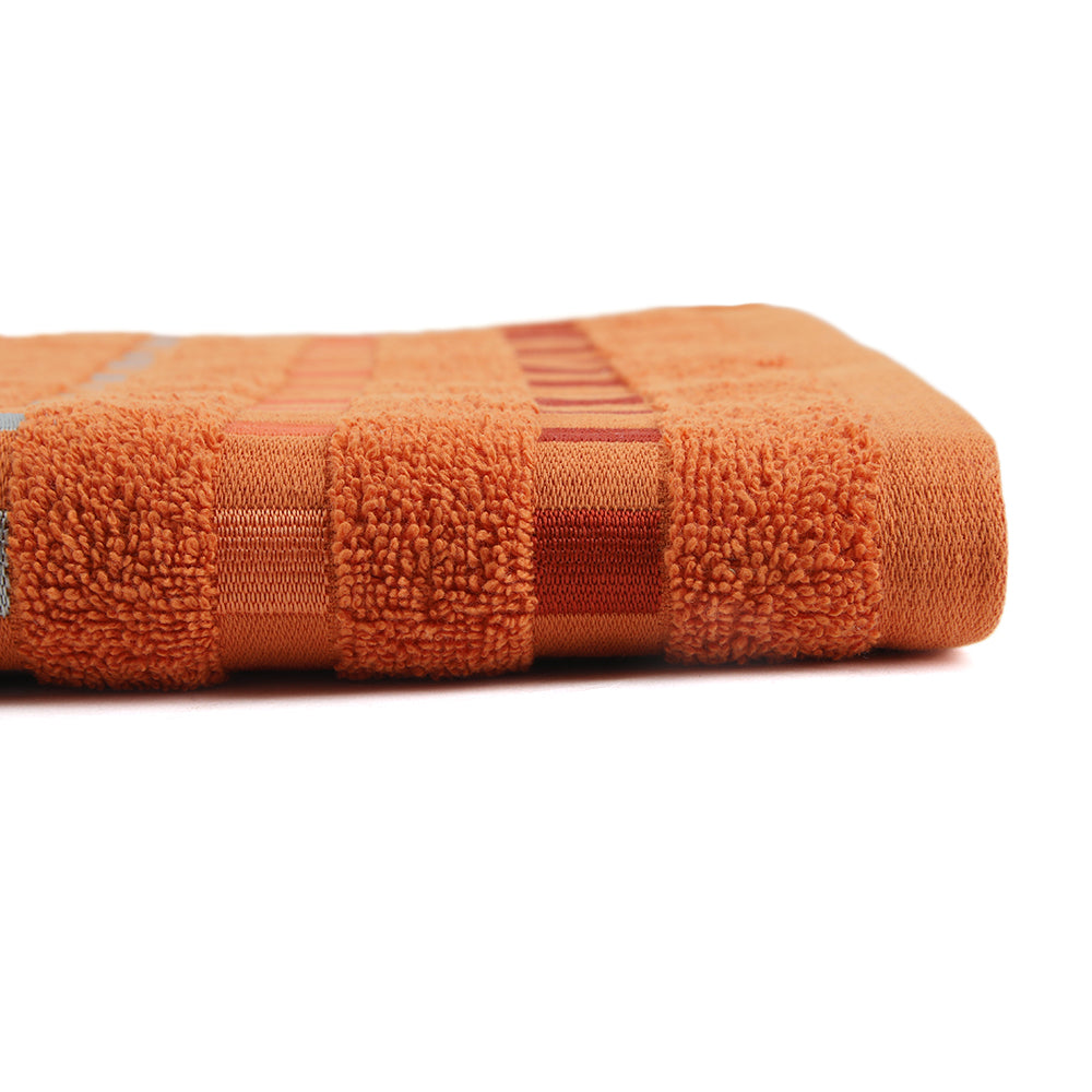 Dots Jacquard Bath Towel - Orange, Bath Towels, Chase Value, Chase Value