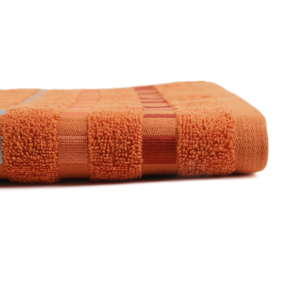 Dots Jacquard Bath Towel - Orange