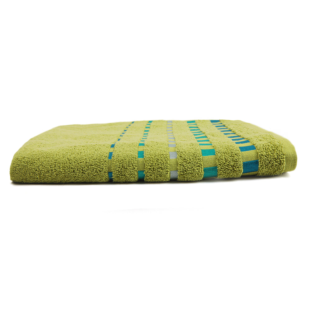 Dots Jacquard Bath Towel - Lime Green, Bath Towels, Chase Value, Chase Value