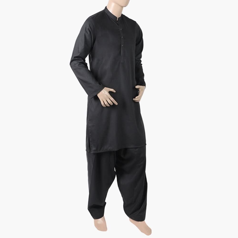 Men's Slim Fit Kurta Shalwar Suit - Charcoal, Men's Shalwar Kameez, Chase Value, Chase Value