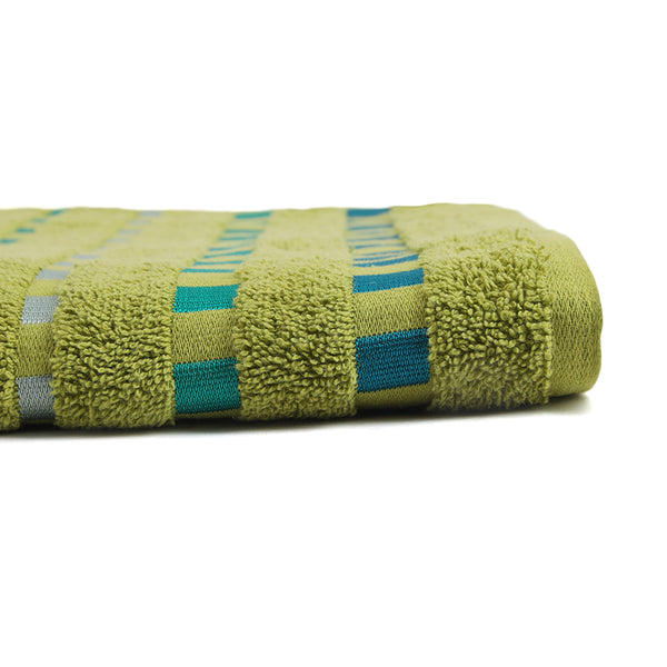 Dots Jacquard Bath Towel - Lime Green