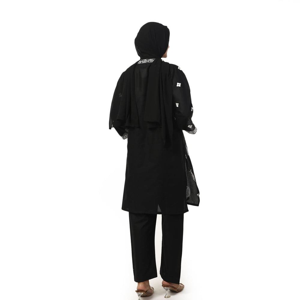Women's Cotton Embroidered 2Pcs Suit - Black, Women Shalwar Suits, Chase Value, Chase Value