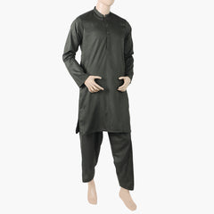 Men's Slim Fit Kurta Shalwar Suit - Green