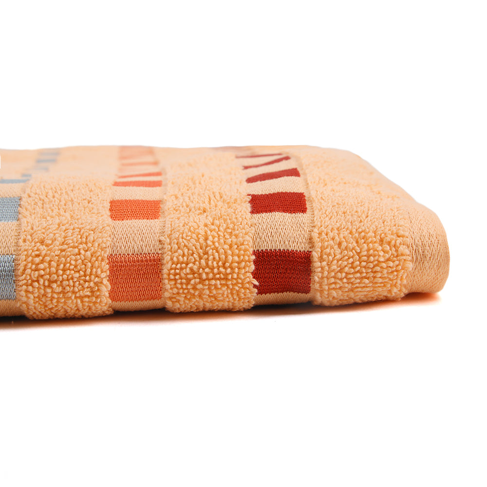 Dots Jacquard Bath Towel - Peach, Bath Towels, Chase Value, Chase Value