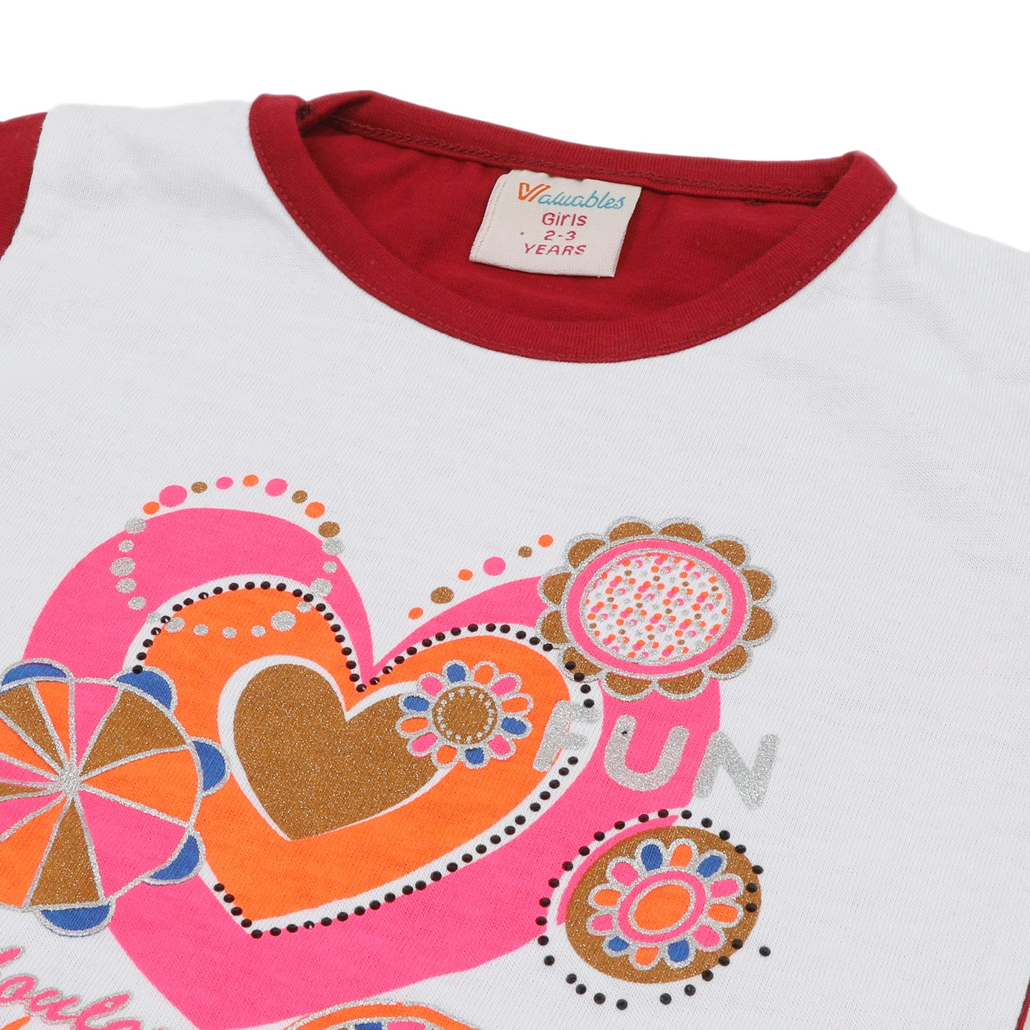 Girls Half Sleeves Suit - Maroon, Girls Suits, Chase Value, Chase Value