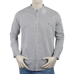 Eminent Men's Casual Stripe Shirt - White & Black