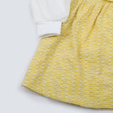 Girls Full Sleeves 3pcs Suit - Yellow, Girls Suits, Chase Value, Chase Value