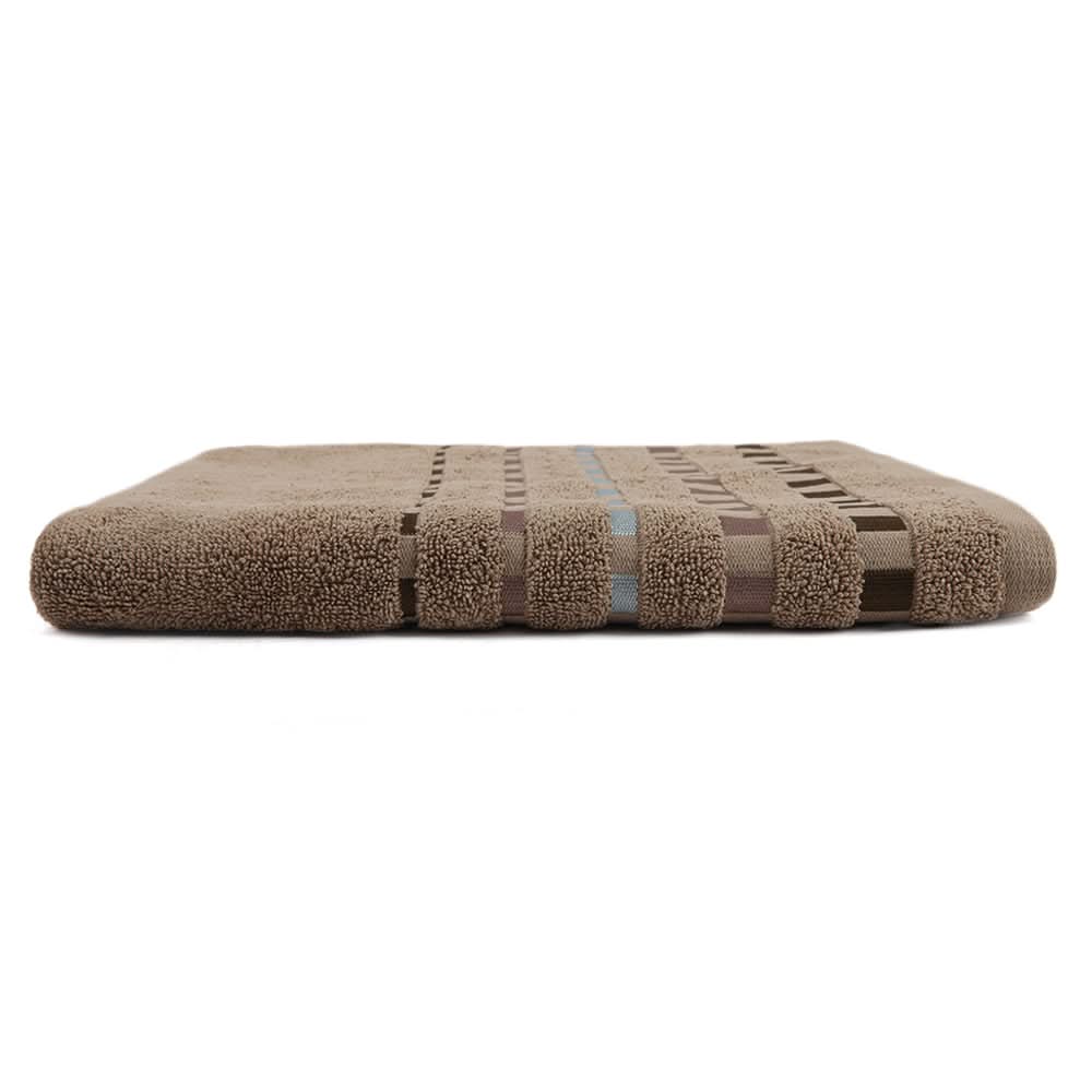 Dots Jacquard Bath Towel - Brown, Bath Towels, Chase Value, Chase Value