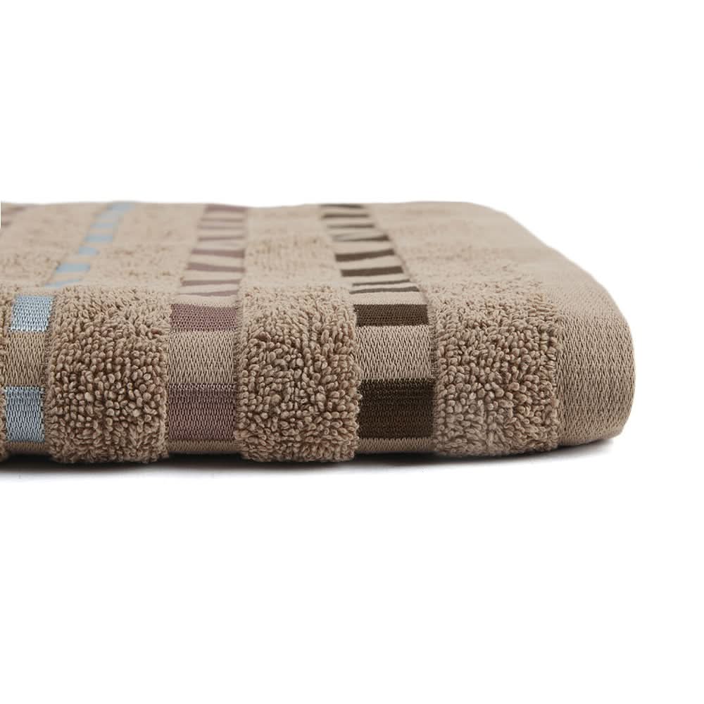 Dots Jacquard Bath Towel - Brown, Bath Towels, Chase Value, Chase Value