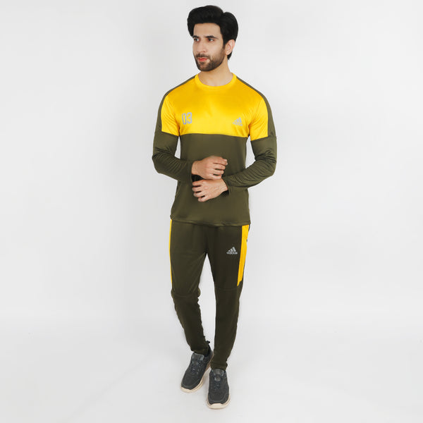 Men's Full Sleeves Track Suit - Yellow