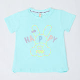 Girls Half Sleeves T-Shirt - Sky Blue, Girls T-Shirts, Chase Value, Chase Value