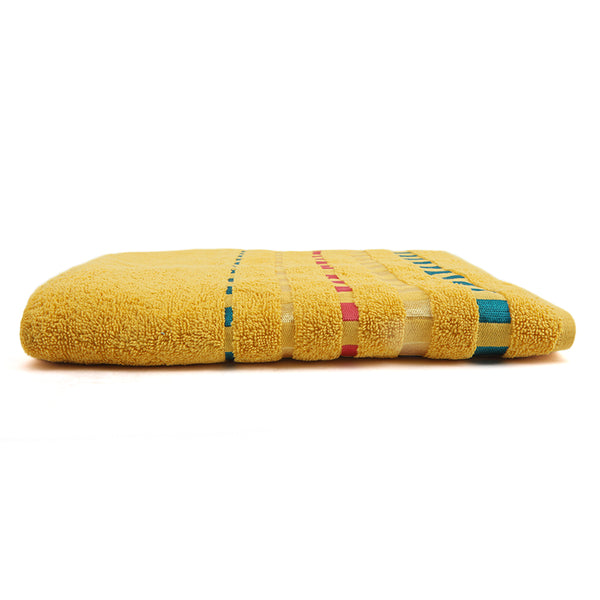 Dots Jacquard Bath Towel - Yellow