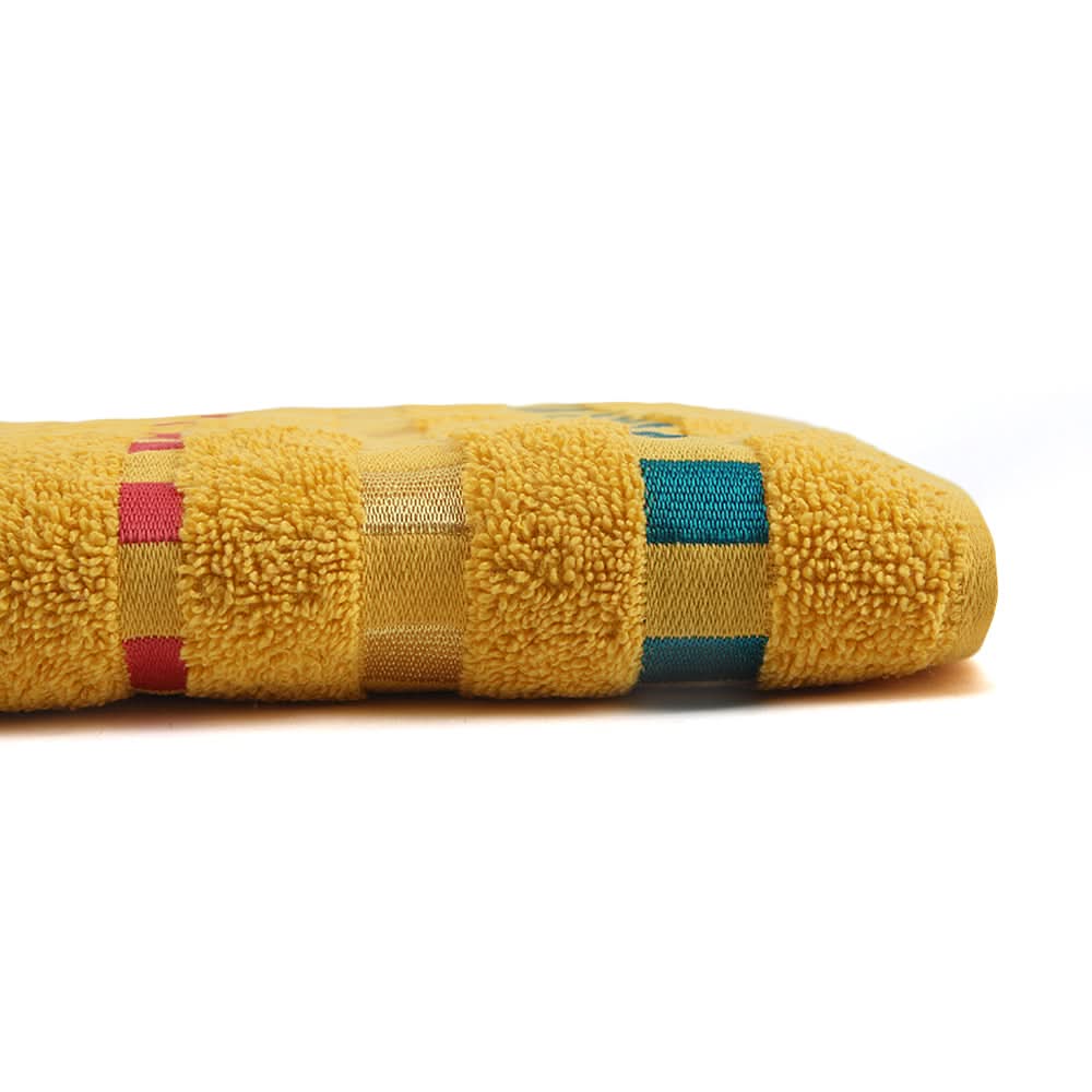 Dots Jacquard Bath Towel - Yellow, Bath Towels, Chase Value, Chase Value