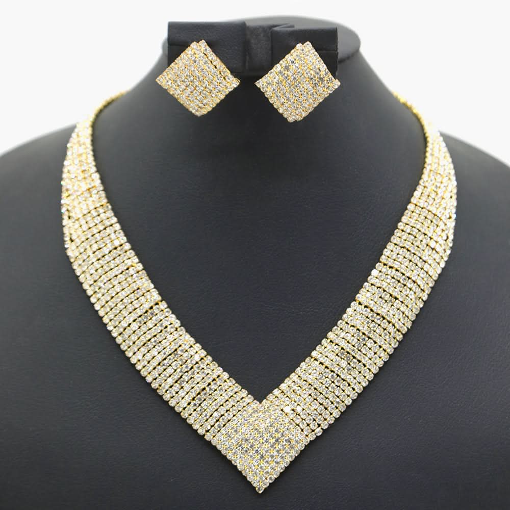 Women's Jewellery Golden Set - Golden, Women Jewellery Set, Chase Value, Chase Value