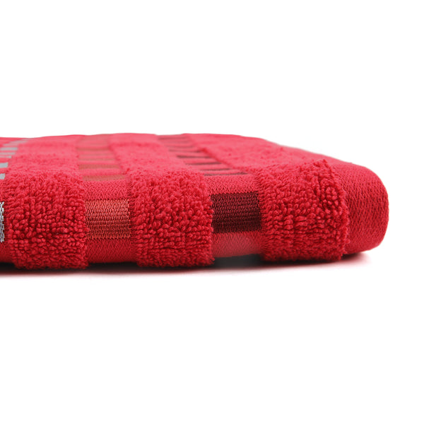 Dots Jacquard Bath Towel - Red