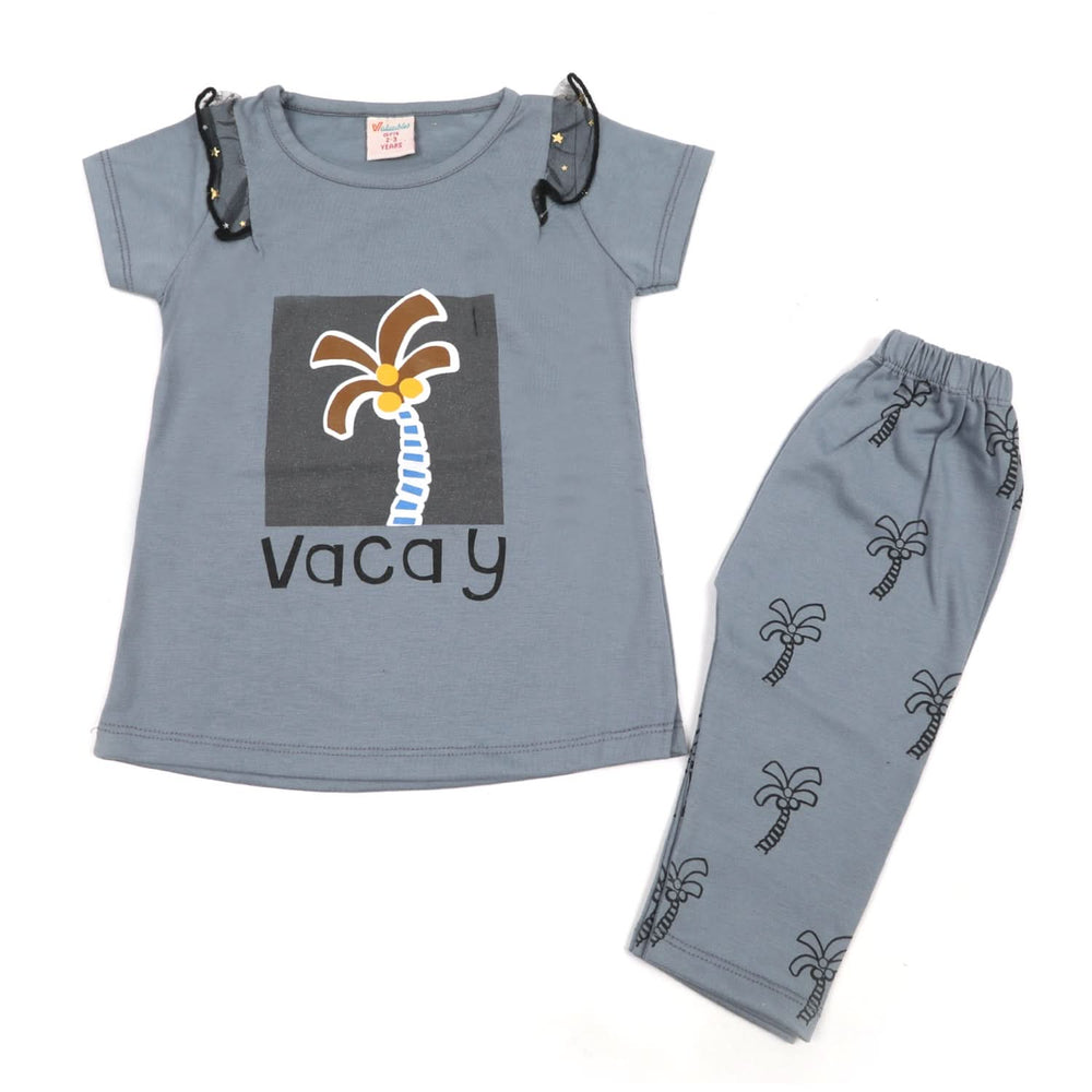 Girls Half Sleeves Suit - Grey, Girls Suits, Chase Value, Chase Value