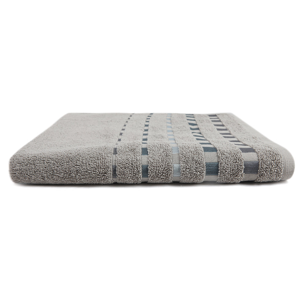 Dots Jacquard Bath Towel - Grey, Bath Towels, Chase Value, Chase Value