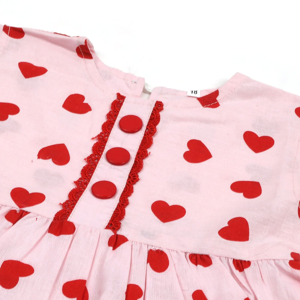 Girls Printed Frock - Pink, Girls Frocks, Chase Value, Chase Value