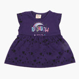 Newborn Girls Half Sleeves Frock - Purple, Newborn Girls Frocks, Chase Value, Chase Value