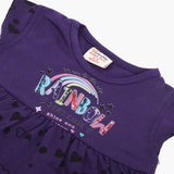 Newborn Girls Half Sleeves Frock - Purple, Newborn Girls Frocks, Chase Value, Chase Value