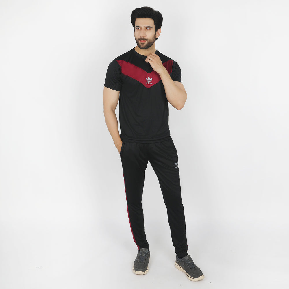 Men's Half Sleeves Track Suit - Maroon, Men's Track Suits, Chase Value, Chase Value