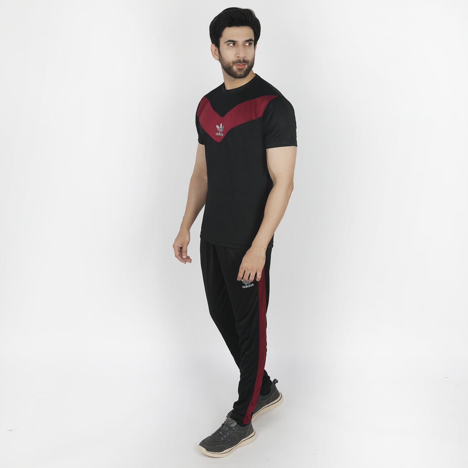 Men's Half Sleeves Track Suit - Maroon, Men's Track Suits, Chase Value, Chase Value