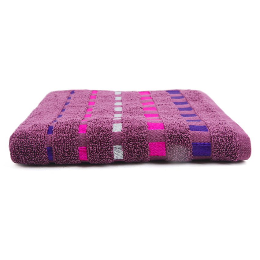 Dots Jacquard Face Towel - Dark Purple