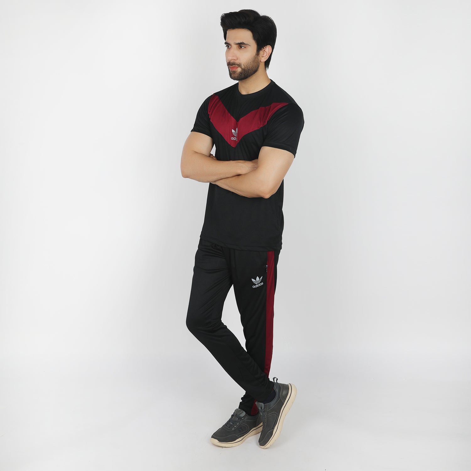 Men's Half Sleeves Track Suit - Maroon, Men's Track Suits, Chase Value, Chase Value