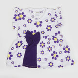 Newborn Girls Half Sleeves Frock - White, Newborn Girls Frocks, Chase Value, Chase Value
